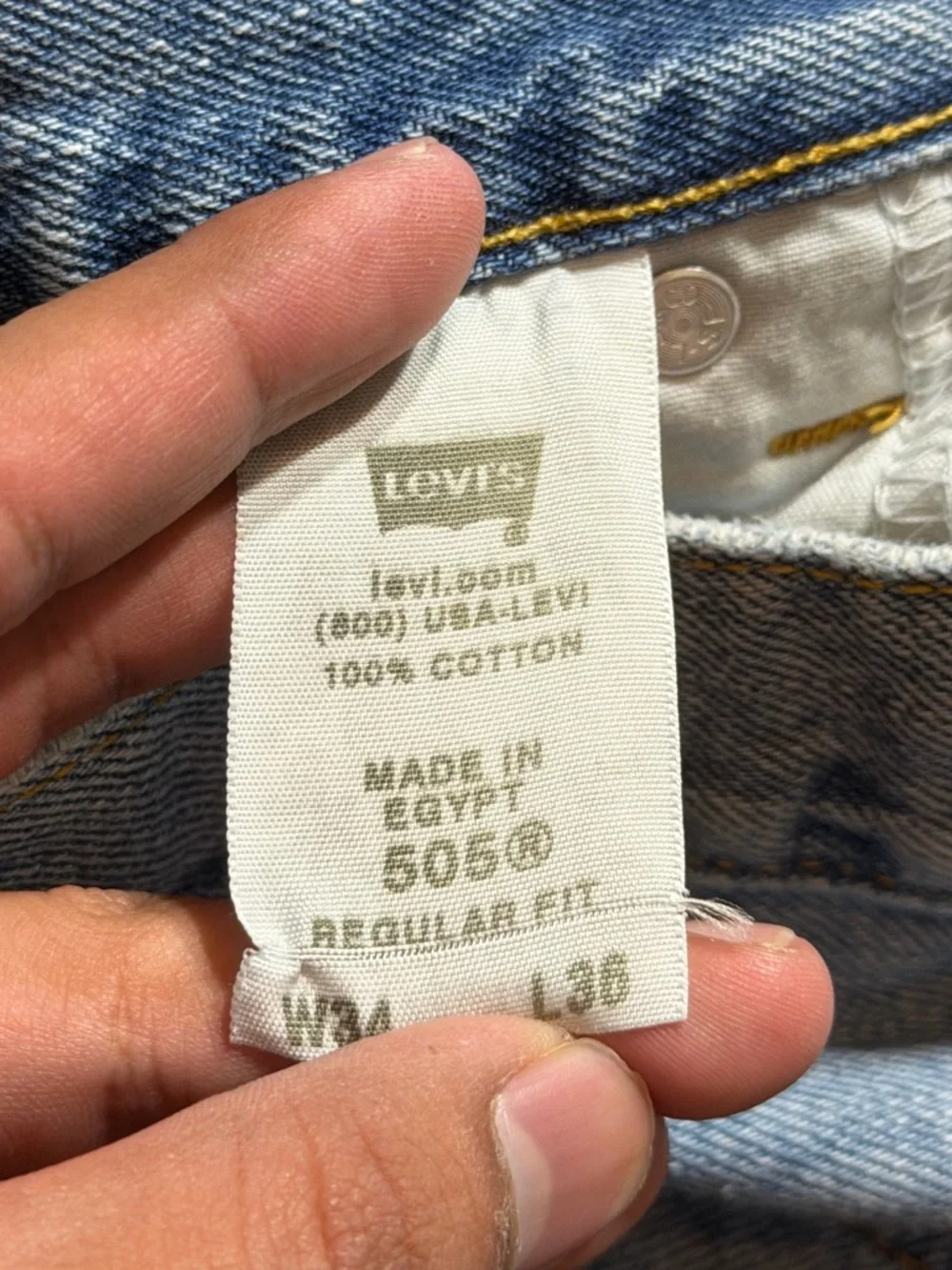 Levi’s 505 Regular Fit Jeans Light Wash W34 L36 Vintage Y2K